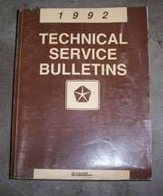1992 Jeep Cherokee Technical Service Bulletin Manual