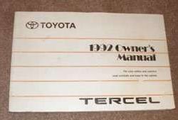 1992 Toyota Tercel Owner's Manual