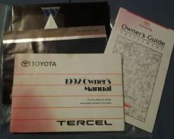 1992 Toyota Tercel Owner's Manual Set