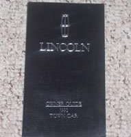 1992 Lincoln Town Car Owner's Manual
