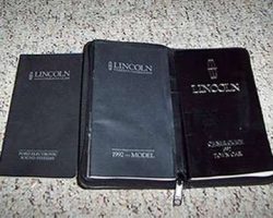 1992 Lincoln Town Car Owner's Manual Set