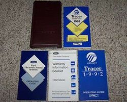 1992 Mercury Tracer Owner's Manual Set