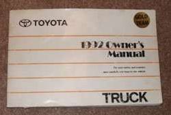 1992 Toyota Truck Owner's Manual