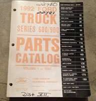 1992 Ford F-800 Truck Parts Catalog Text