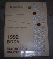 1992 Dodge Dynasty Vehicle Theft Alarm Body Diagnostic Procedures