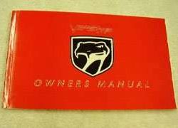 1992 Dodge Viper Owner's Manual