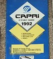 1992 Mercury Capri Owner's Manual