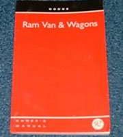 1992 Dodge Ram Van & Wagon Owner's Manual