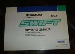 1992 Suzuki Swift Owner's Manual