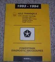 1993 Dodge Intrepid 42LE Transaxle Powertrain Diagnostic Procedures