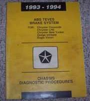 1993 Dodge Intrepid ABS Teves Brake System Powertrain Diagnostic Procedures