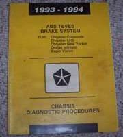 1993 Eagle Vision ABS Teves Brake System Chassis Diagnostic Procedures Manual