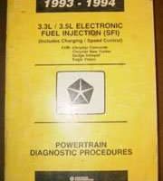 1993 Chrysler New Yorker 3.3L, 3.5L EFI Powertrain Diagnostic Procedures