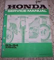 1994 Honda XR650L Motorcycle Shop Service Manual