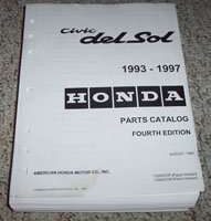 1996 Honda Civic del Sol Parts Catalog