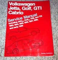 1999 Volkswagen Jetta, Golf, GTI & Cabrio Service Manual MK3/A3