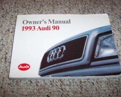 1993 Audi 90 Owner's Manual