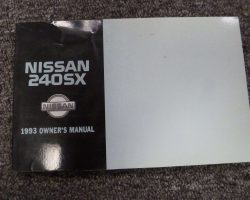1993 Nissan 240SX Owner's Manual