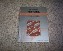 1993 Toyota Tercel Electrical Wiring Diagram Manual