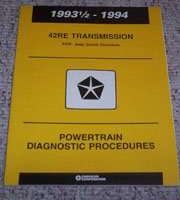 1993 Jeep Grand Cherokee 42RE Transmission Powertrain Diagnostic Procedures Manual