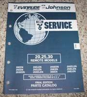 1993 Johnson Evinrude 20, 25 & 30 HP Remote Models Parts Catalog