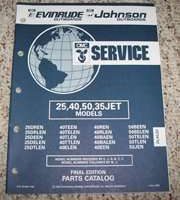1993 Johnson Evinrude 25, 40, 50 & 35Jet Models Parts Catalog