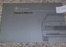 1993 Mercedes Benz 300SD Owner's Manual