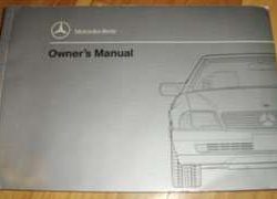 1993 Mercedes Benz 300SL, 500SL, 600SL Owner's Manual