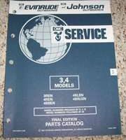 1993 Johnson Evinrude 3 & 4 HP Models Parts Catalog