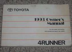1993 Toyota 4runner Owner's Manual
