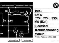 1993 BMW 525i, 535it, 535i & M5 Electrical Troubleshooting Manual