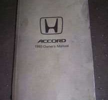 1993 Honda Accord Owner's Manual