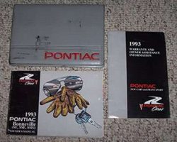 1993 Pontiac Bonneville Owner's Manual Set