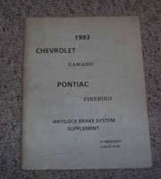1993 Chevrolet Camaro Antilock Brake System Supplement