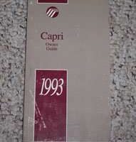 1993 Mercury Capri Owner's Manual