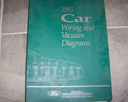 1993 Mercury Capri Large Format Electrical Wiring Diagrams Manual