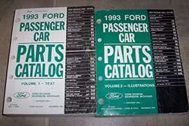 1993 Lincoln Continental Parts Catalog Text & Illustrations
