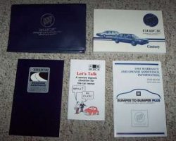 1993 Buick Century Owner's Manual Set