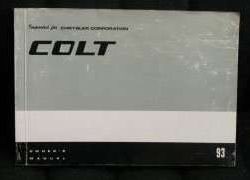 1993 Dodge Colt Owner's Manual