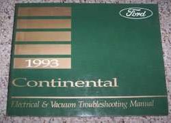 1993 Lincoln Continental Electrical Wiring & Vacuum Diagram Troubleshooting Manual