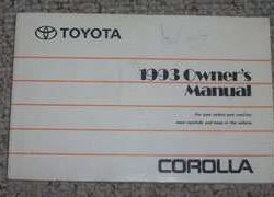 1993 Toyota Corolla Owner's Manual