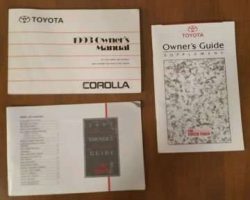 1993 Toyota Corolla Owner's Manual Set