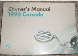 1993 Volkswagen Corrado Owner's Manual