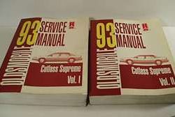 1993 Oldsmobile Cutlass Supreme Service Manual
