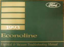 1993 Ford Econoline E-150, E-250 & E-350 Electrical Wiring Diagrams Troubleshooting Manual