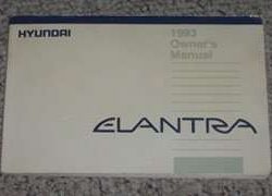 1993 Hyundai Elantra Owner's Manual