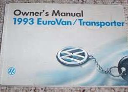 1993 Volkswagen Eurovan Owner's Manual