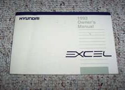 1993 Hyundai Excel Owner's Manual
