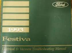 1993 Ford Festiva Electrical Wiring Diagrams Troubleshooting Manual