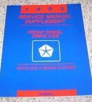 1993 Dodge Daytona Antilock 4 Brake System Service Manual Supplement